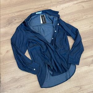 Blue Button-Up Shirt